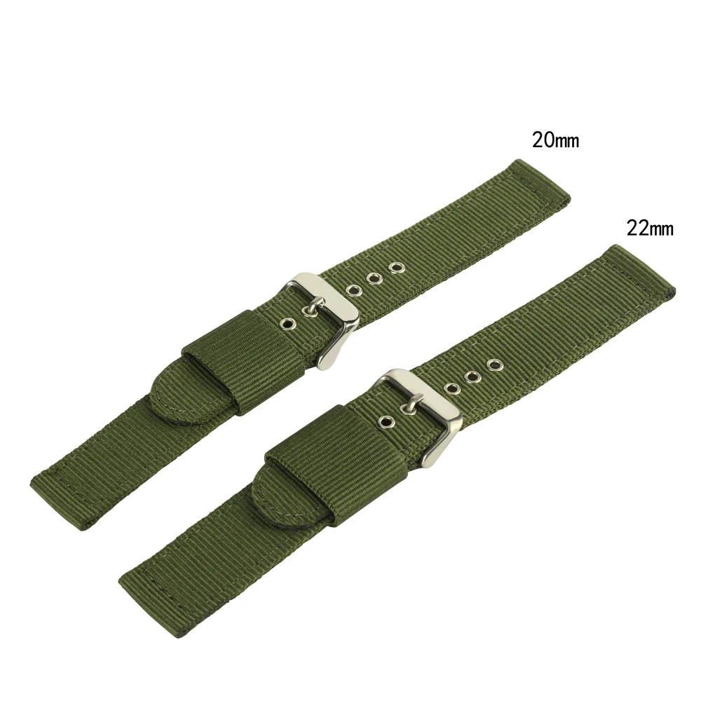 Армейский зеленый нейлоновый ремешок для наручных часов мужской женский