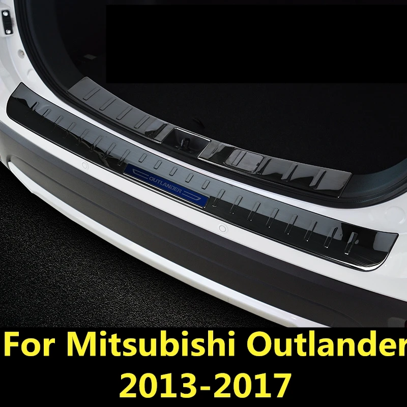 Для Mitsubishi Outlander 2013 2017 нержавеющая сталь внешний интерьер задний багажник бампер
