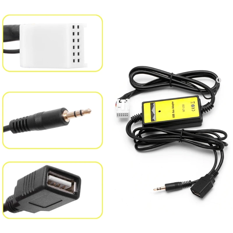 Автомобильный USB Aux-in CD-адаптер MP3-плеер Радио Интерфейс 12 Pin на сиденье Audi Skoda 10166