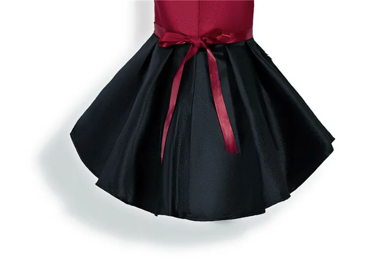 

Black And Red Color Stitching Flowers Embroidery Children Girls Formal Dress Baby Kids Sleeveless Printed Princess Dress