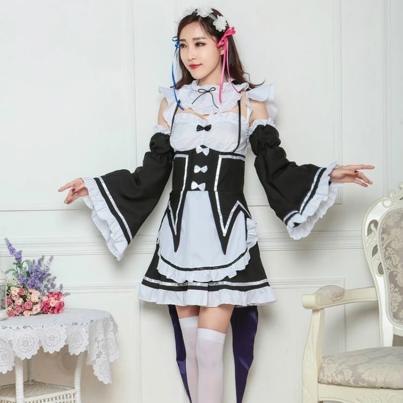 Аниме Re: ноль Kara relife в другом мире Ram/Rem платье для косплея Isekai Seikatsu Kawaii сестры