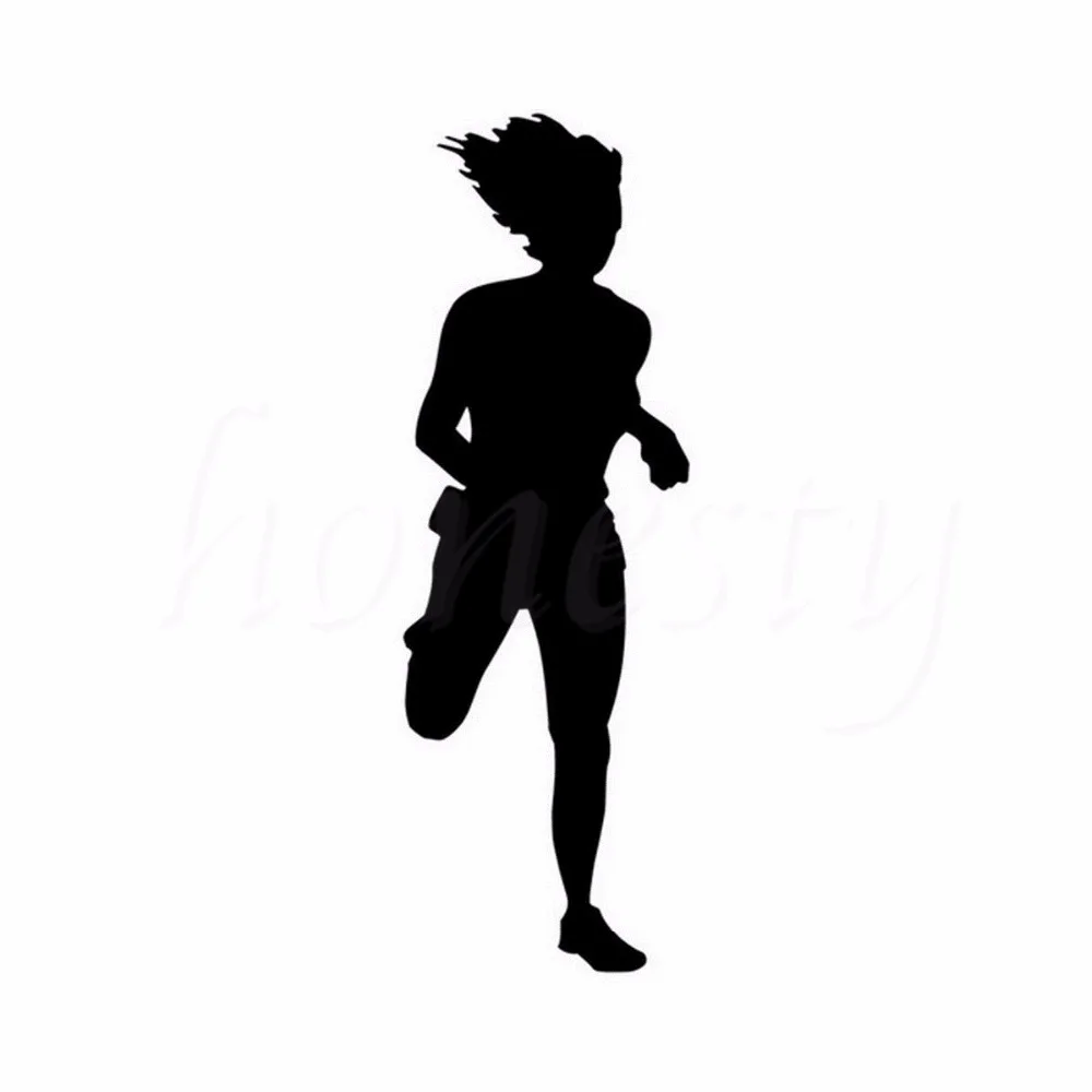 Марафон Бег спортивный автомобиль Стикеры стены дома Стекло вдова двери ноутбук