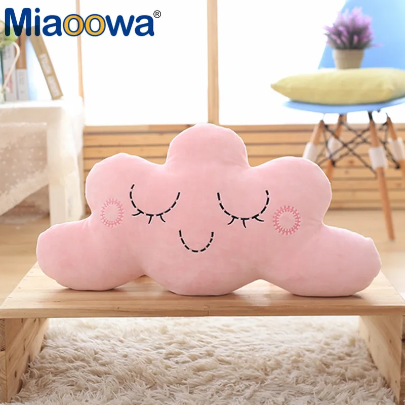 1 шт. 35*60 см Kawaii Cloud плюшевые мягкие набивные розовые синие красивые диванные