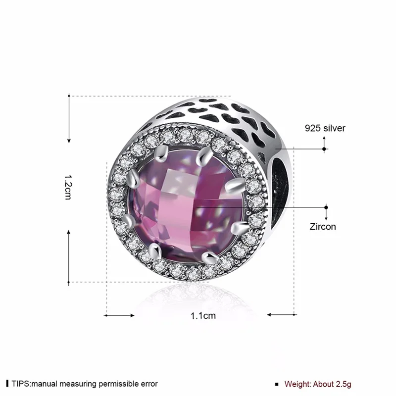 10pcs Double sided Crystal Alloy Big Hole bead DIY Charm Fit Charms Bracelet | Украшения и аксессуары