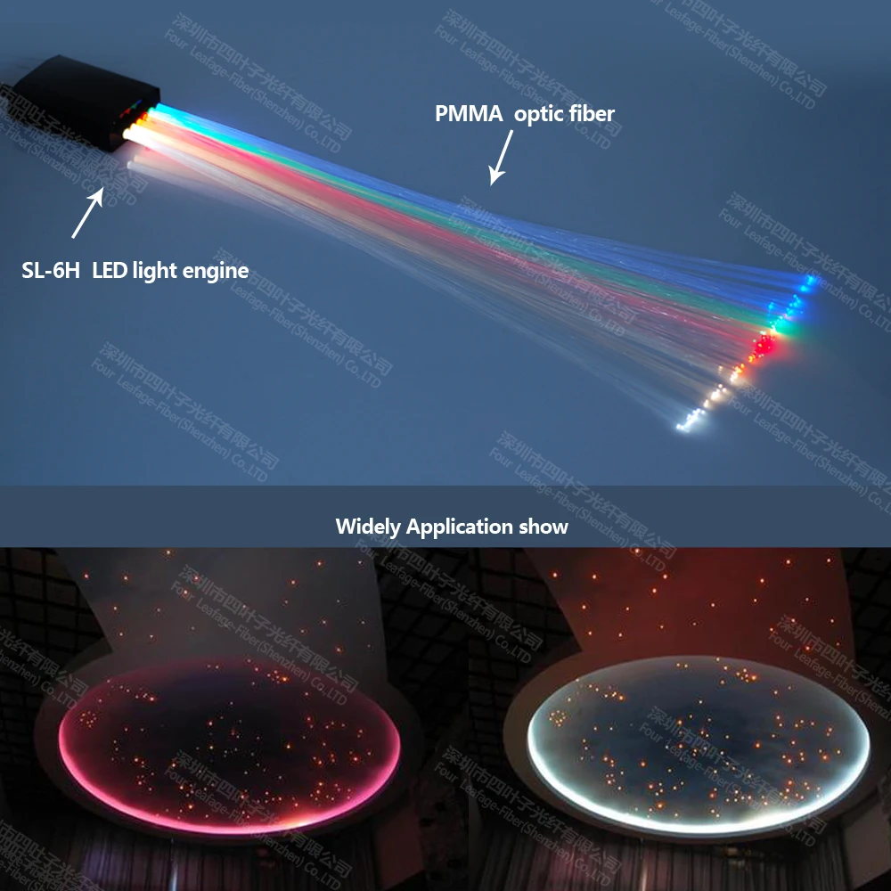 6 Вт rgb цвет шатер волоконно-оптический светодиодный светильник двигателя для