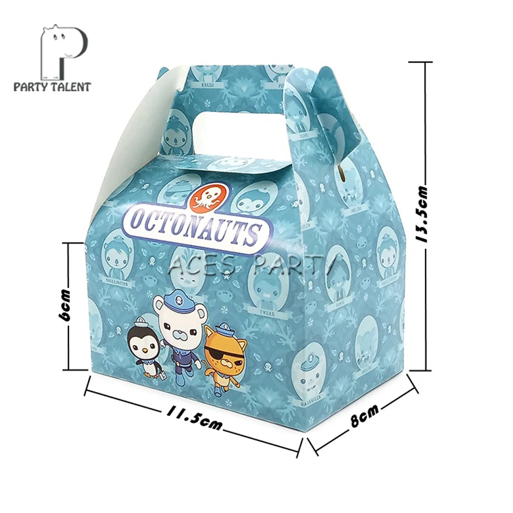 8 шт./лот коробка конфет торт подарок для детей Octonauts тема вечерние украшения