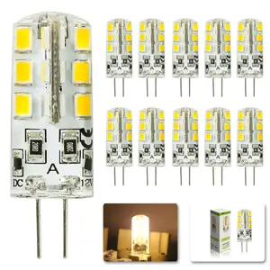 10 шт.лот светодиодная G4 2835 SMD 3 Вт AC DC 12 В 220 В G4 24 Светодиодная лампа галогенная лампа g4 12 В светодиодные лампочки гарантия 2Y прожектор для освещения