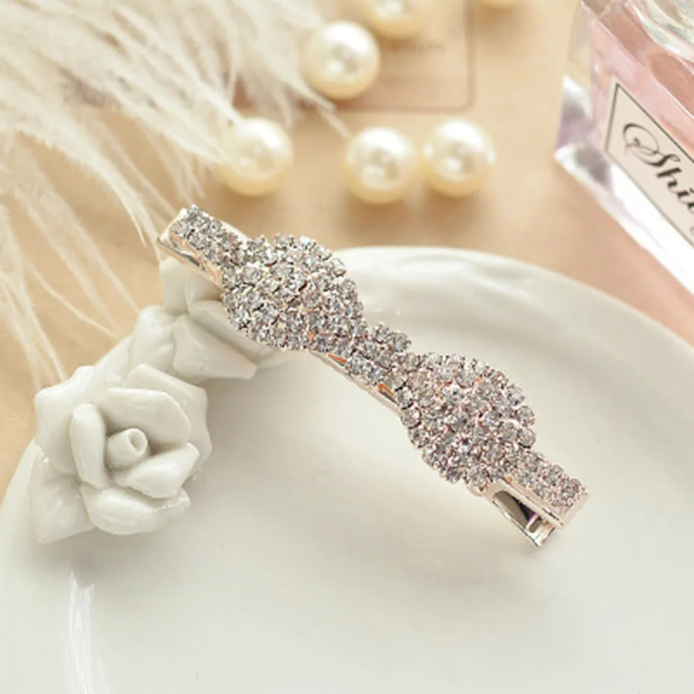 

2019 Fashion Imitiation Pearl Rhinestone Metal Hair Clip For Women Girls Korea Design Hair Styling Accessories New Arrival