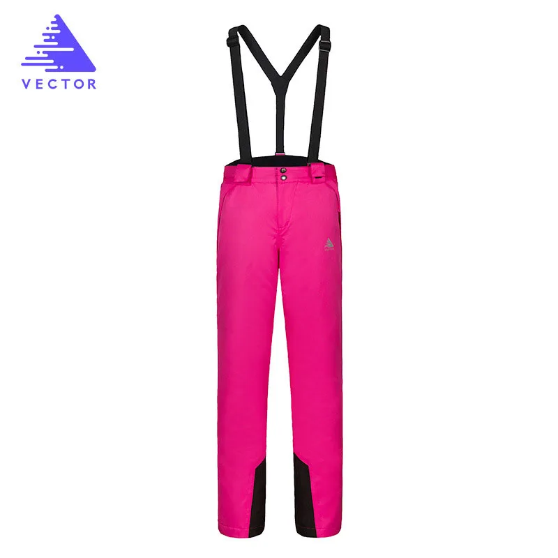 Rose Pants Женские лыжные костюмы для сноубординга, зимний лыжный костюм, женские профессиональные лыжные куртки, водонепроницаемые теплые уличные зимние штаны - Цвет: Rose Pants