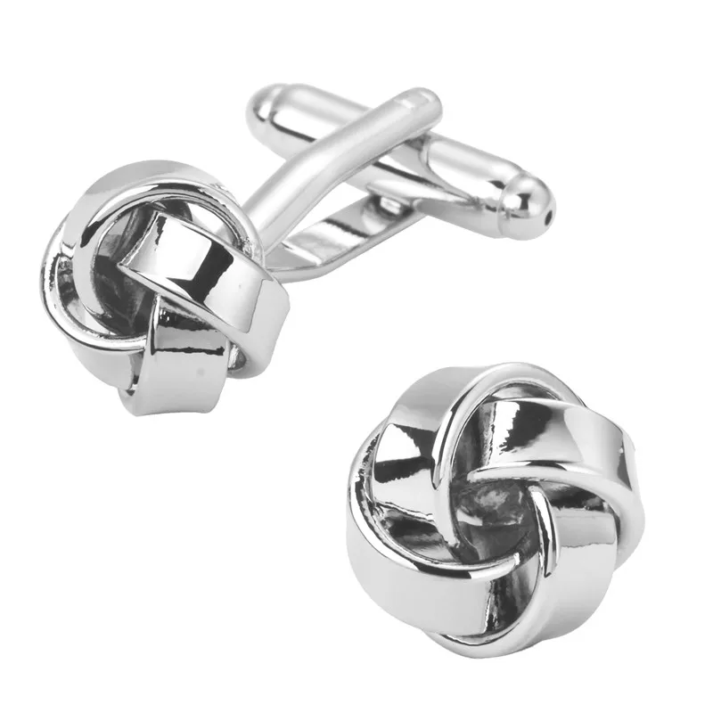 

High quality Silvery Cufflinks twist shirt wedding jewelry Cufflinks 3 pair pack sale