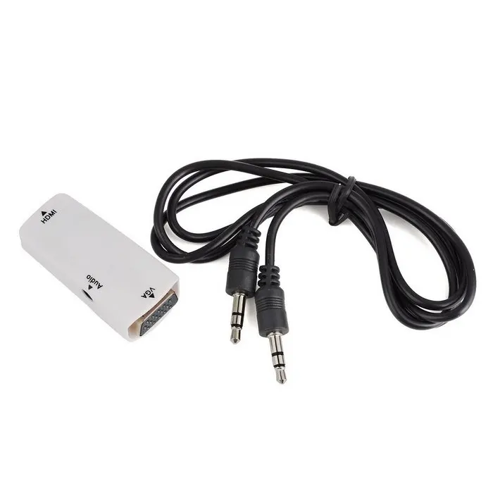 Адаптер HDMI с внутренней резьбой на выход VGA аудио для ПК Macbook проектора и монитора