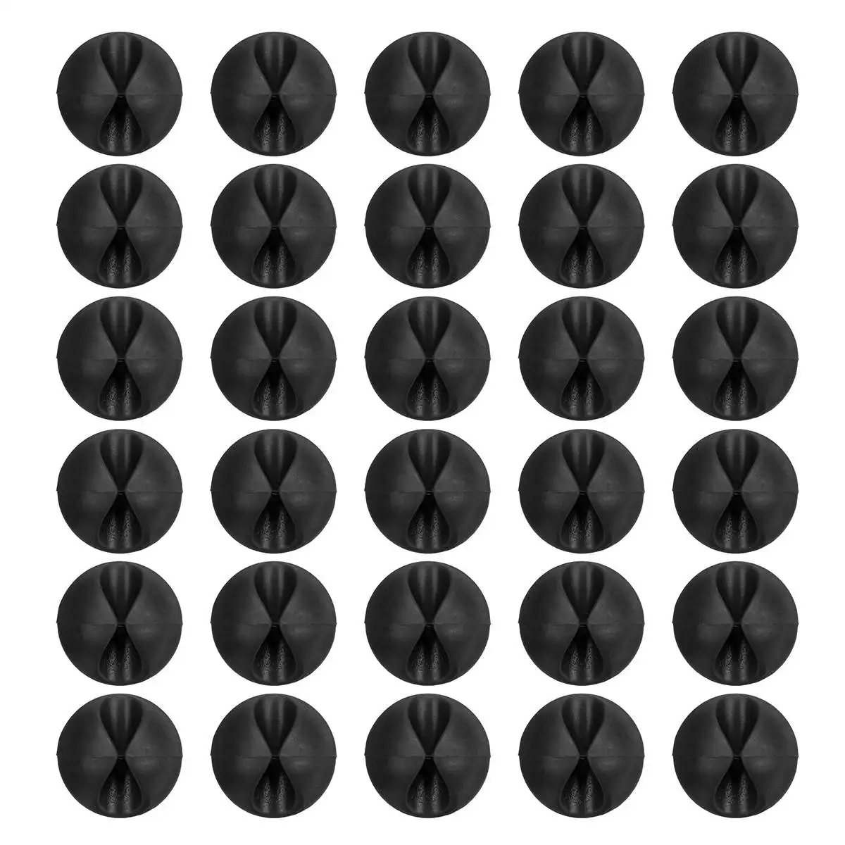 30pcs Car Fastener Clips Computer USB Wire Cable Retainer Clamps Auto Tie Lines Desk Wall Fixed Clips Interior Accessories