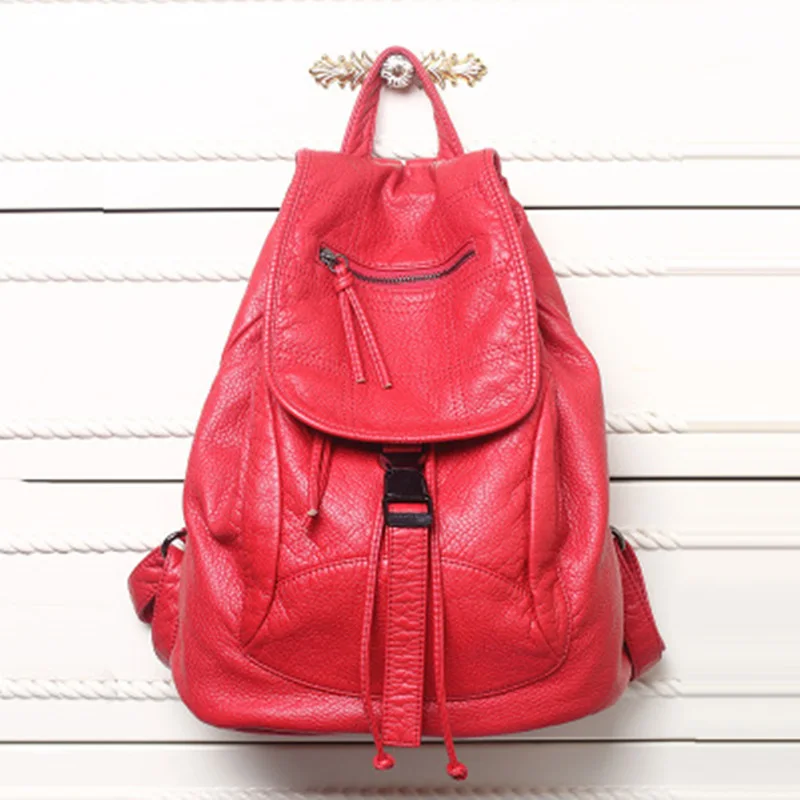 Дамский и женский рюкзак лето осень новая Корейская версия водонепроницаемый модный рюкзак для путешествий студенческий ветер книга - Цвет: Red