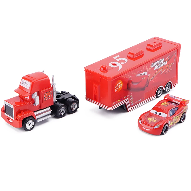 Disney &quotтачки 3 № 95 Lightning McQueen дядя грузовой автомобиль 1:55 литья под давлением