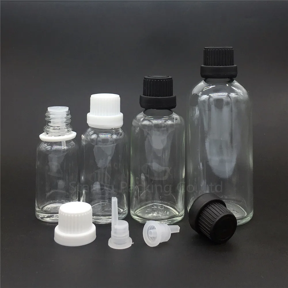 

5ml 10ml 15ml 20ml 30ML 50ml 100ml transparent Glass Bottle, Vials Essential Oil Bottle with tamper evident cap Perfume bottles