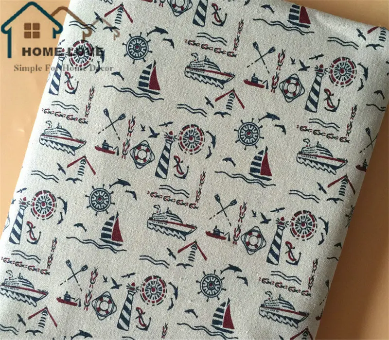 100x150 см Европа Стиль Печати Льняной Ткани Для Шитья DIY Скатерть Занавес Чехлы