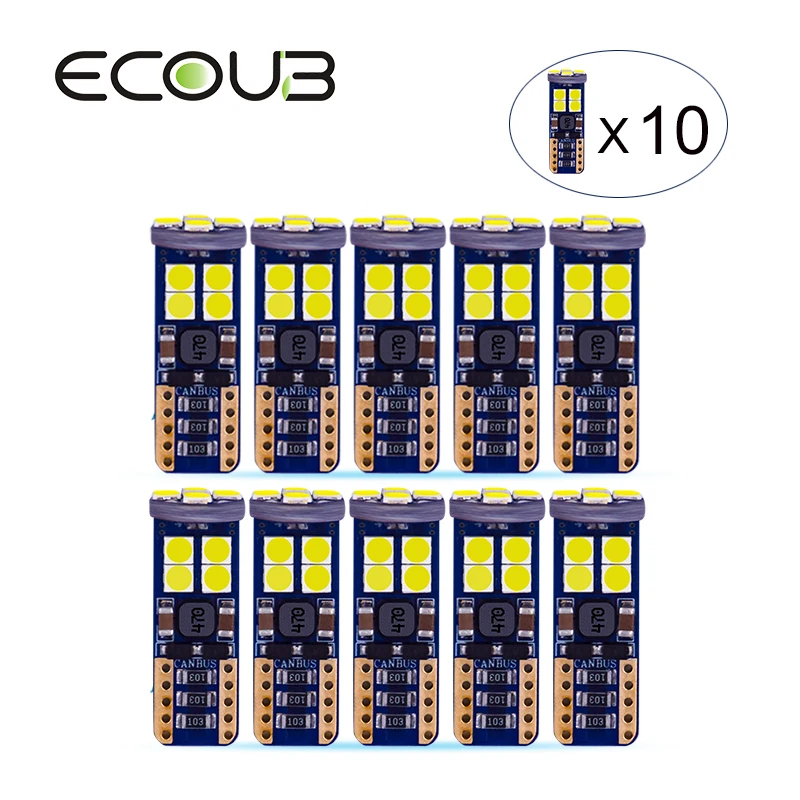

10 шт. светодиодный светодиодные лампы T10 W5W 3030 SMD Canbus 12 В