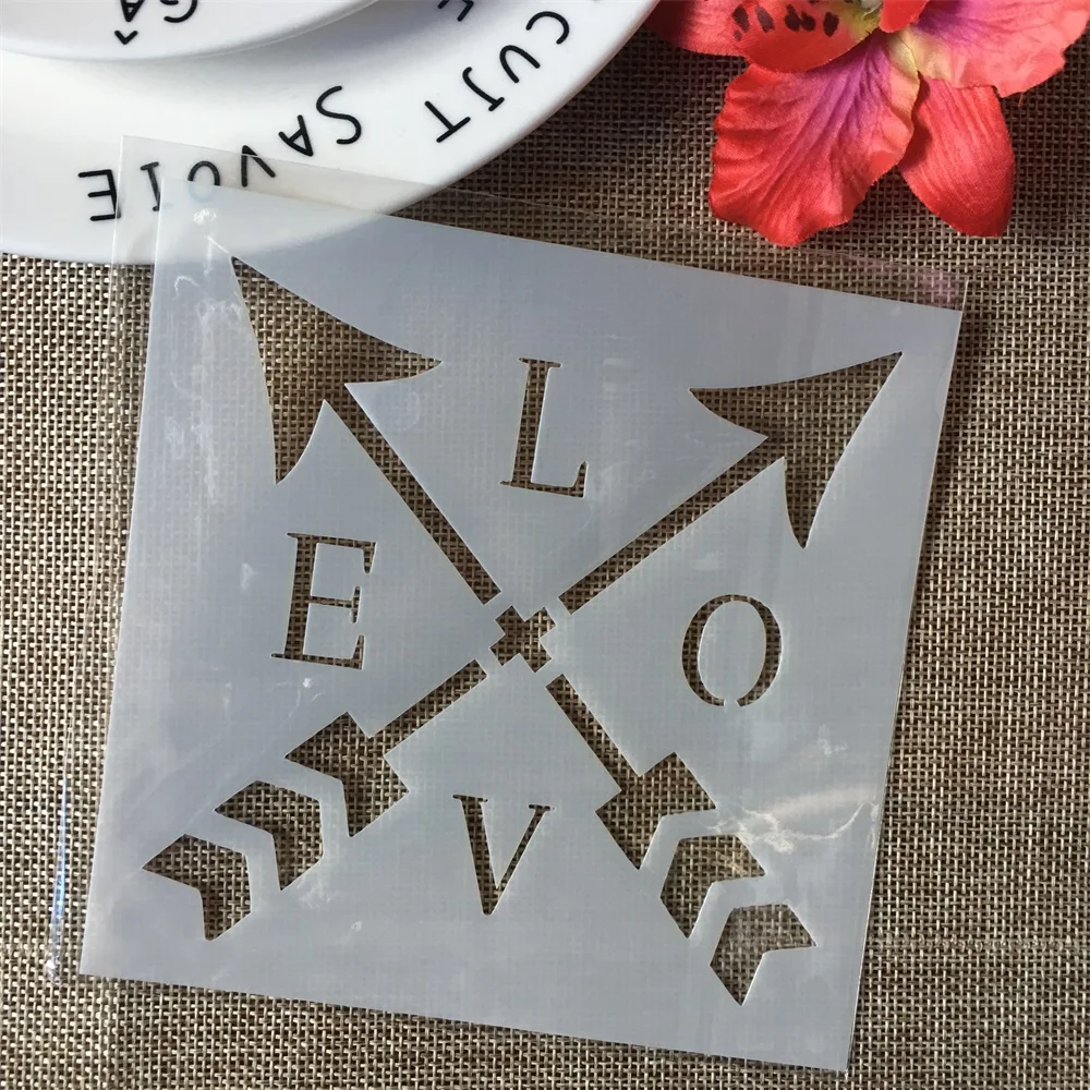 Трафареты для рисования 9 шт./лот/набор 13 см любовные сердца надпись олень сделай