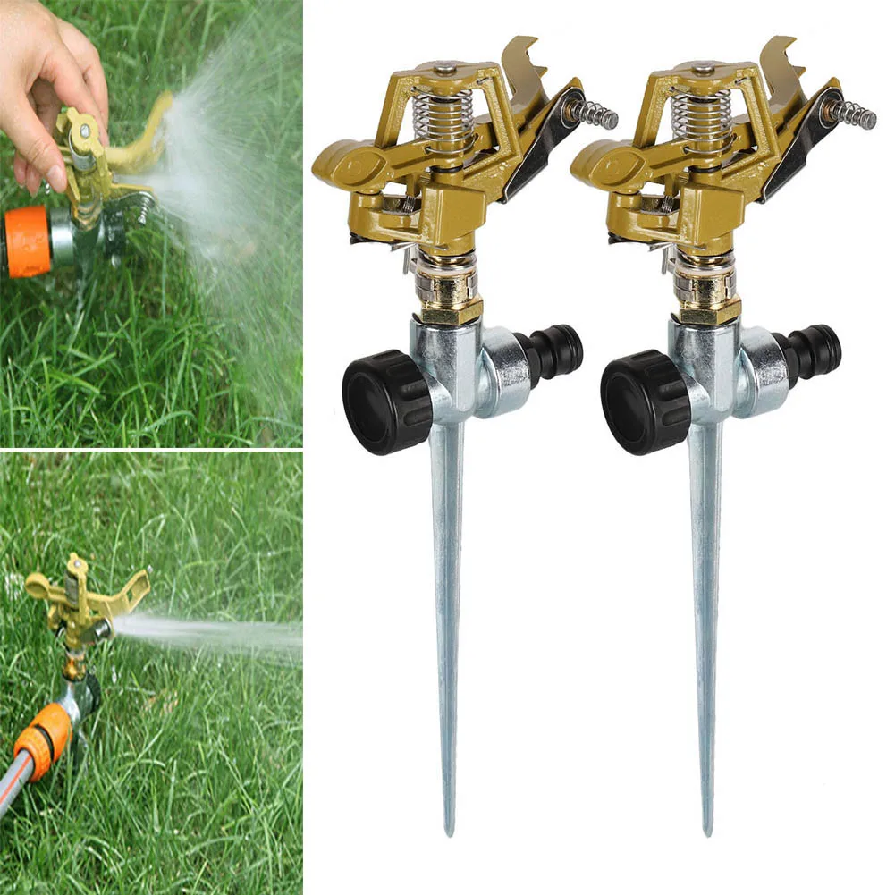 2pcs Garden Sprinkler Spike Lawn Grass Adjustable Rotating Water Sprayer for Irrigation TB Sale | Дом и сад