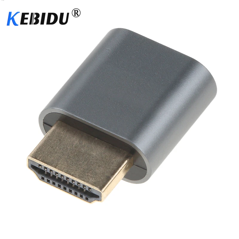 Kebidu VGA виртуальной Дисплей адаптер HDMI совместимых с DDC EDID заглушка Безголовый