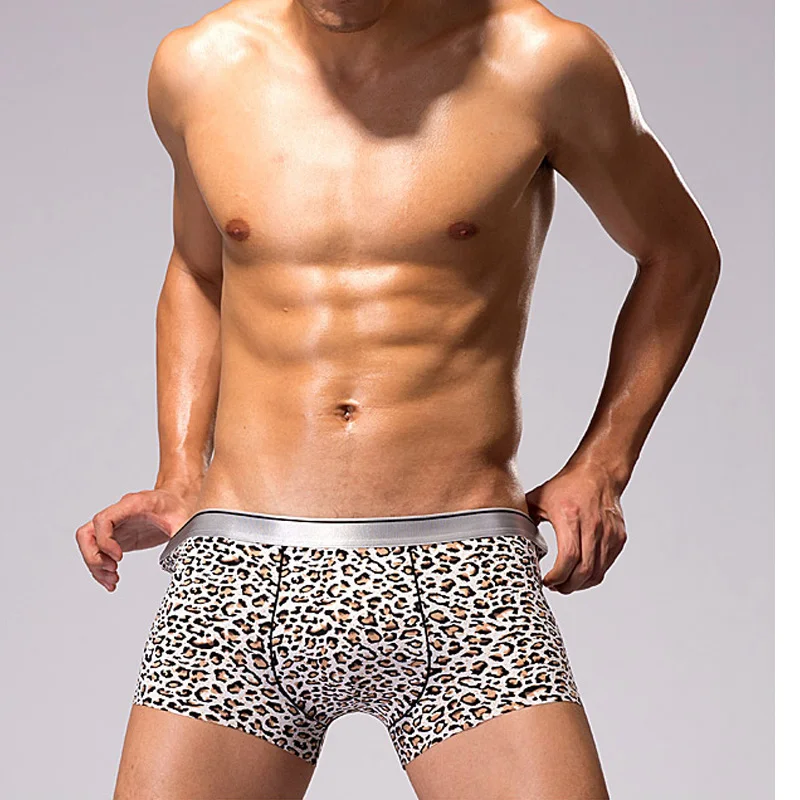 Сексуальное нижнее белье из ледяного шелка мужские шорты-боксеры с мультяшным