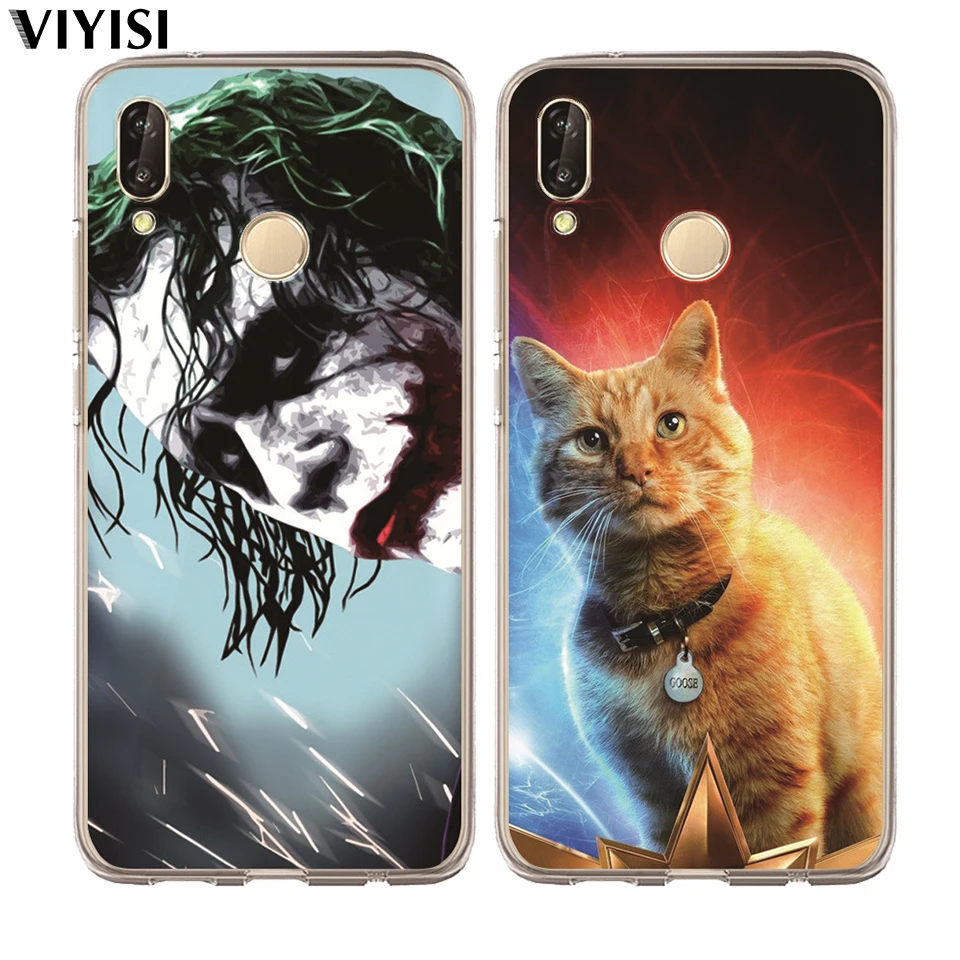 For Huawei Mate 20 Pro X P20 P10 Plus P8 P9 Lite 2017 10 PSmart Coque Etui Luxury Captain Marvel DC Joker Shazam Case |
