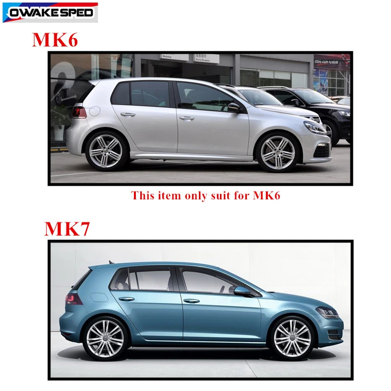 Автомобильный стикер Clubsport для Volkswagen Golf 6 MK6, автомобильная боковая юбка в полоску, наклейка из углеродного волокна, Виниловая наклейка, автомобильные аксессуары