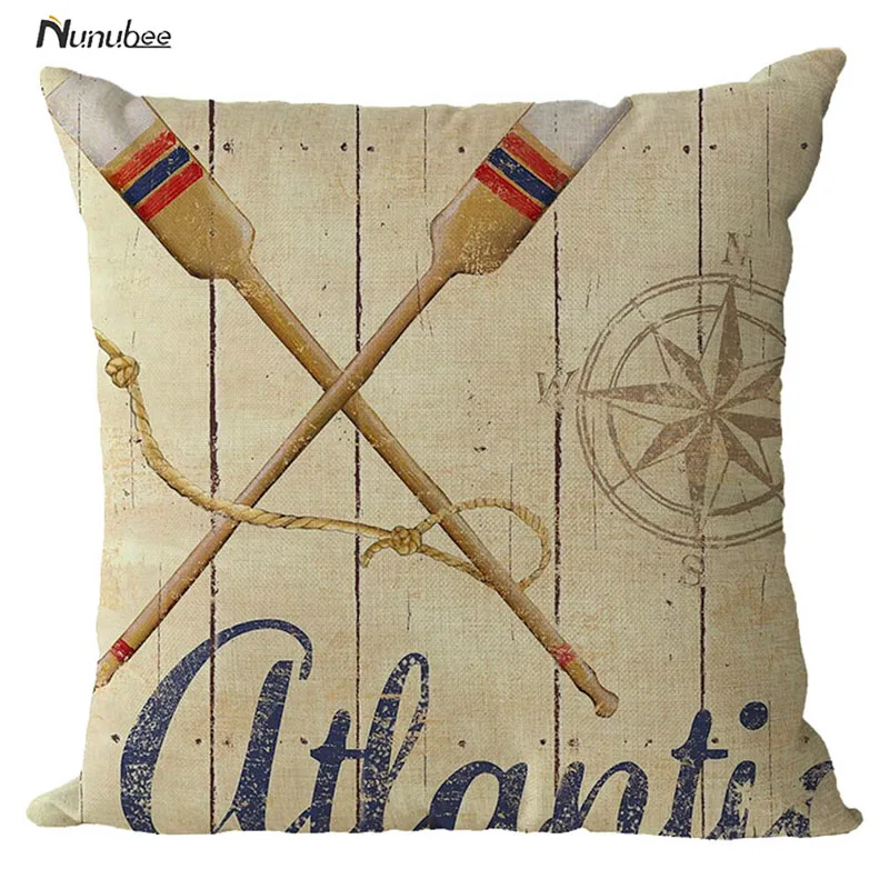 Океан Стиль морских животных Наволочки хлопок лен сиденье стула и waist площадь 45x45