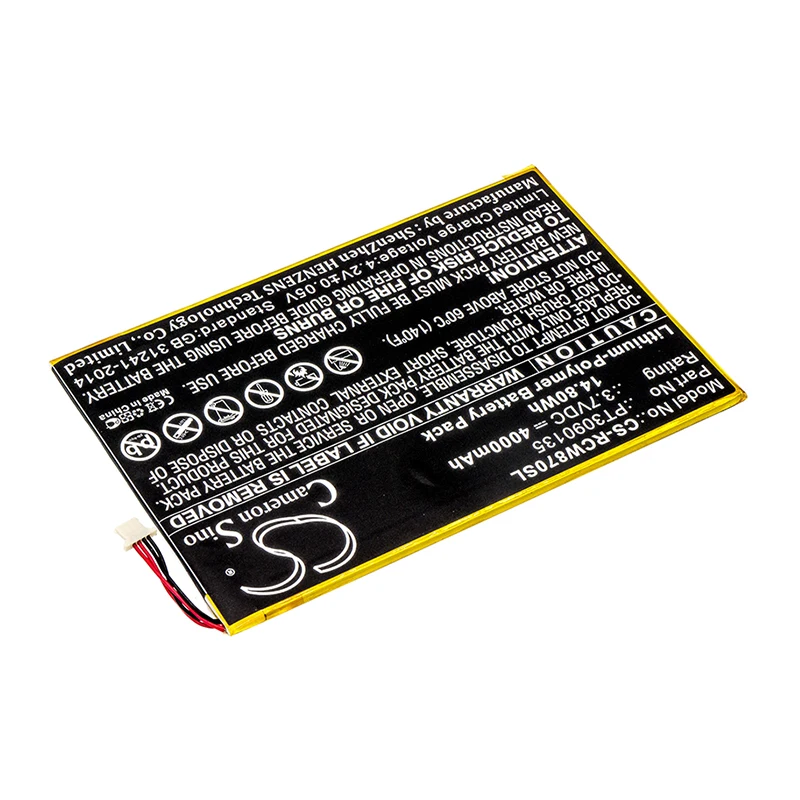 Аккумулятор Cameron Sino 4000 мАч для RCA Galileo Pro 11 5 &quotRCT6303W87 RCT6303W87DK RCT6513W87 Viking 10