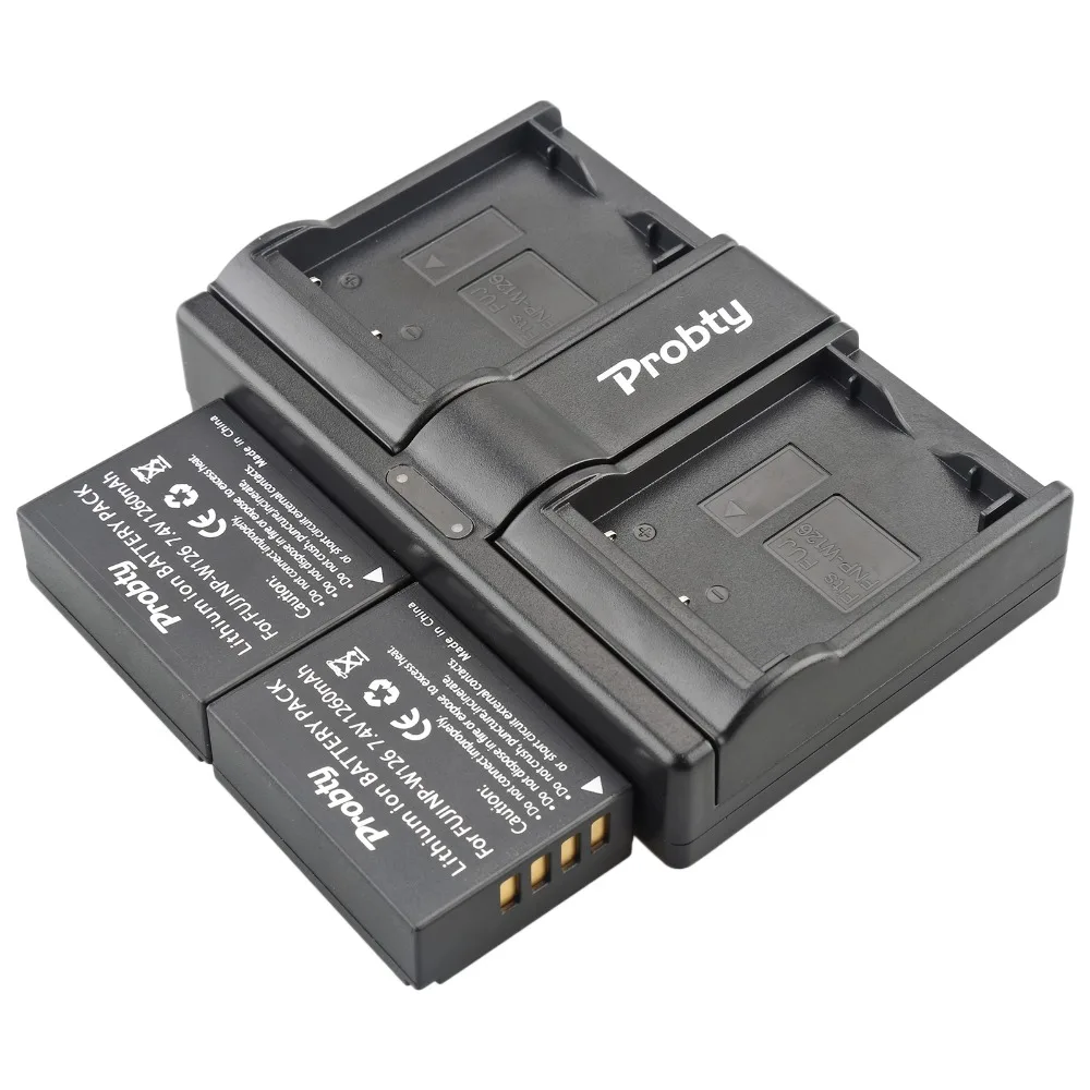 2 шт. NP-W126 NP W126 батарея + USB двойное зарядное устройство для Fujifilm X100F X-T10 X-T20 X-Pro1 HS30EXR
