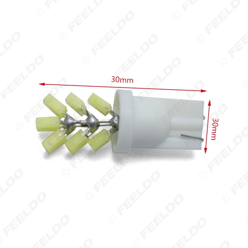 FEELDO 50 шт. белый автомобиль T10 194 W5W COB 7SMD авто светодиодные огни дерево формы