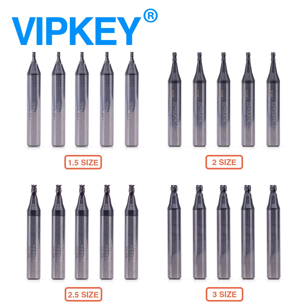 

Фрезы из карбида вольфрама vipkey 6D*40L*4F
