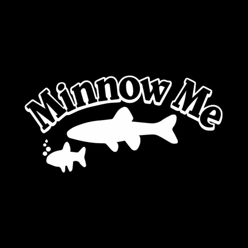 YJZT 16 1 см * 7 9 Minnow мне забавные Рыбалка виниловые наклейки в виде Фотообоев c