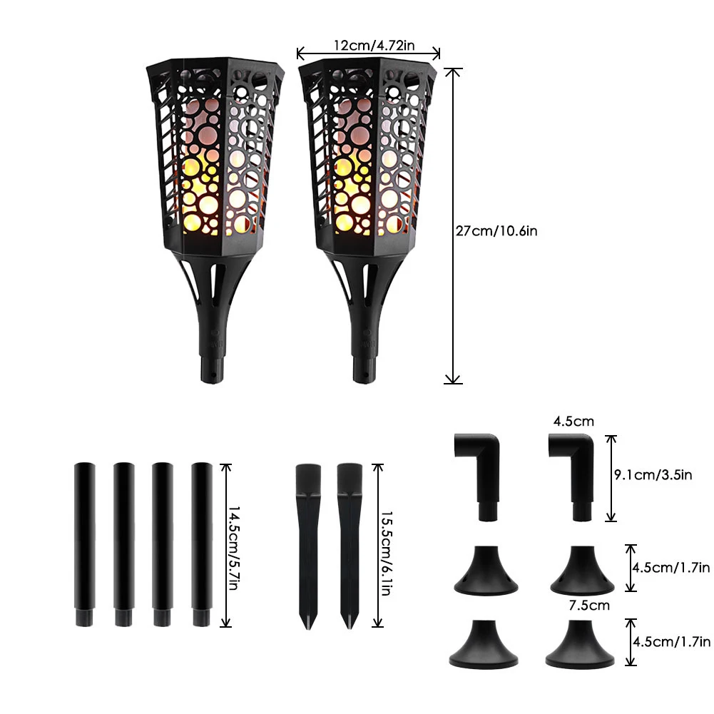 Солнечный светильник пламя Мерцающая лампа на солнечных батареях ландшафтное