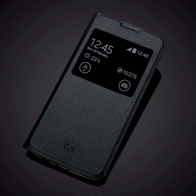 Новый чехол с умным окном для быстрого просмотра LG K8 K350 K350E высококачественный