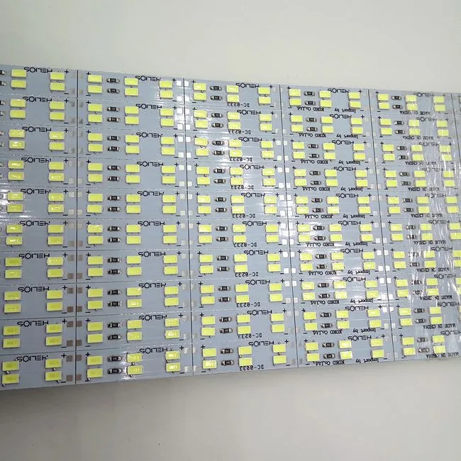 Двухрядная Светодиодная лента 10 шт. * 100 см 12 в пост. Тока 144/168 SMD 5630 Жесткая
