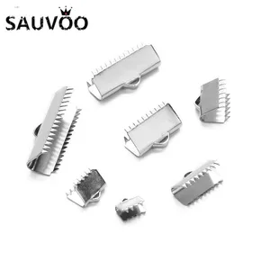 20 шт.лот обжимные Концевики для бусин из нержавеющей стали, наконечники для ожерелья, браслета, сделай сам, соединительная фурнитура для ювелирных изделий 6, 8, 10, 13, 15, 20, 25 мм