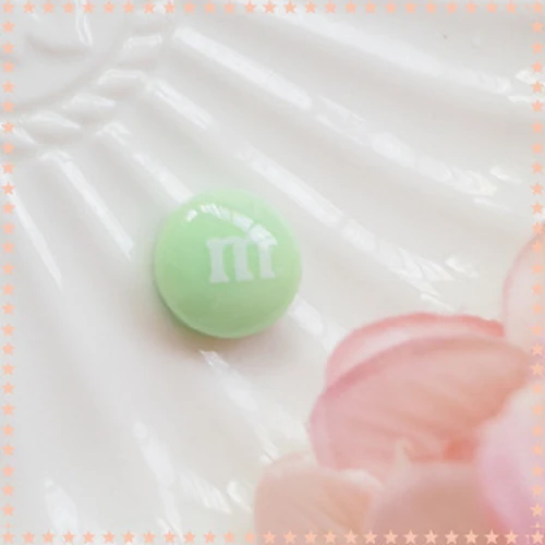 Light green 50 шт., искусственный каучук, имитация Шоколадных Бобов, украшения для телефона, декоративный материал, плоский, для детей, сделай сам, блеск, искусство, ремесло, принадлежности - Цвет: Light green