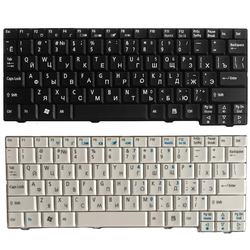 

Русская клавиатура для ноутбука Acer Aspire One ZG5 D150 D210 D250 A110 A150 A150L ZA8 ZG8 KAV60 Emachines EM250 ру черный Клавиатура