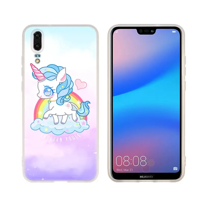 for huawei 02 TPU чехол мягкий чехол для телефона для huawei P 20 pro P10 плюс P9 P8 lite P30 pro samrt Nova 3e Лошадь Единорог на радуге - Цвет: for huawei 02