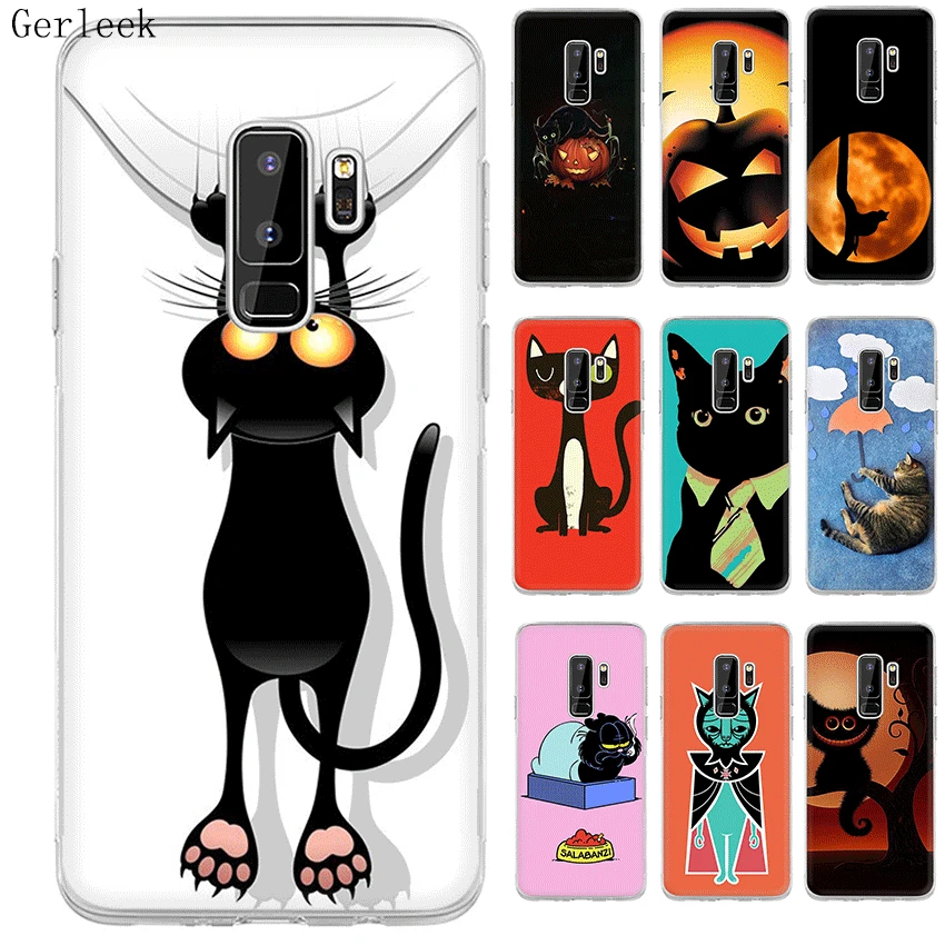 Чехол для телефона Desxz Black Cat Samsung Galaxy A5 A6 A7 A8 A9 J3 J5 J7 Защитная крышка|Чехлы-накладки|