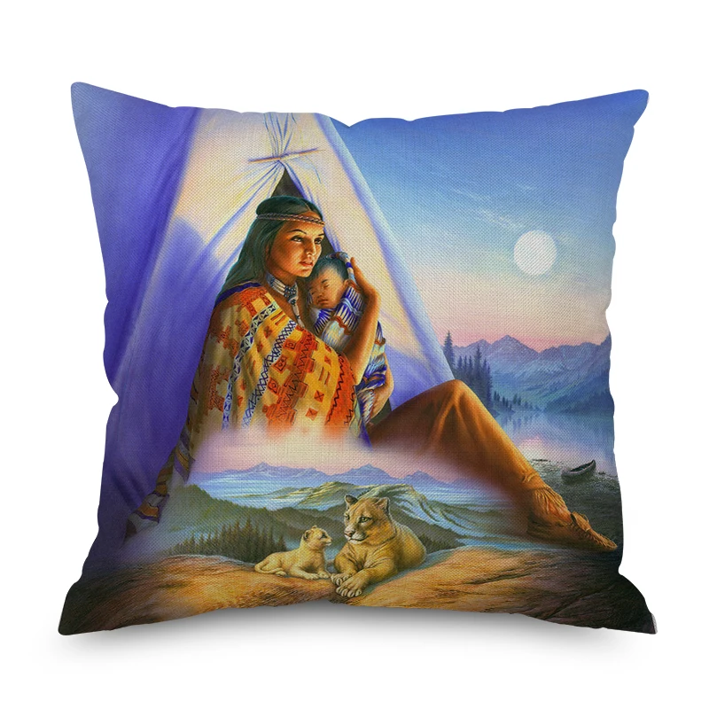 

Indian style native Egyptian style Nordic short plush Pillow Case Polyester Decorative Throw Pillow Cover Square style-1
