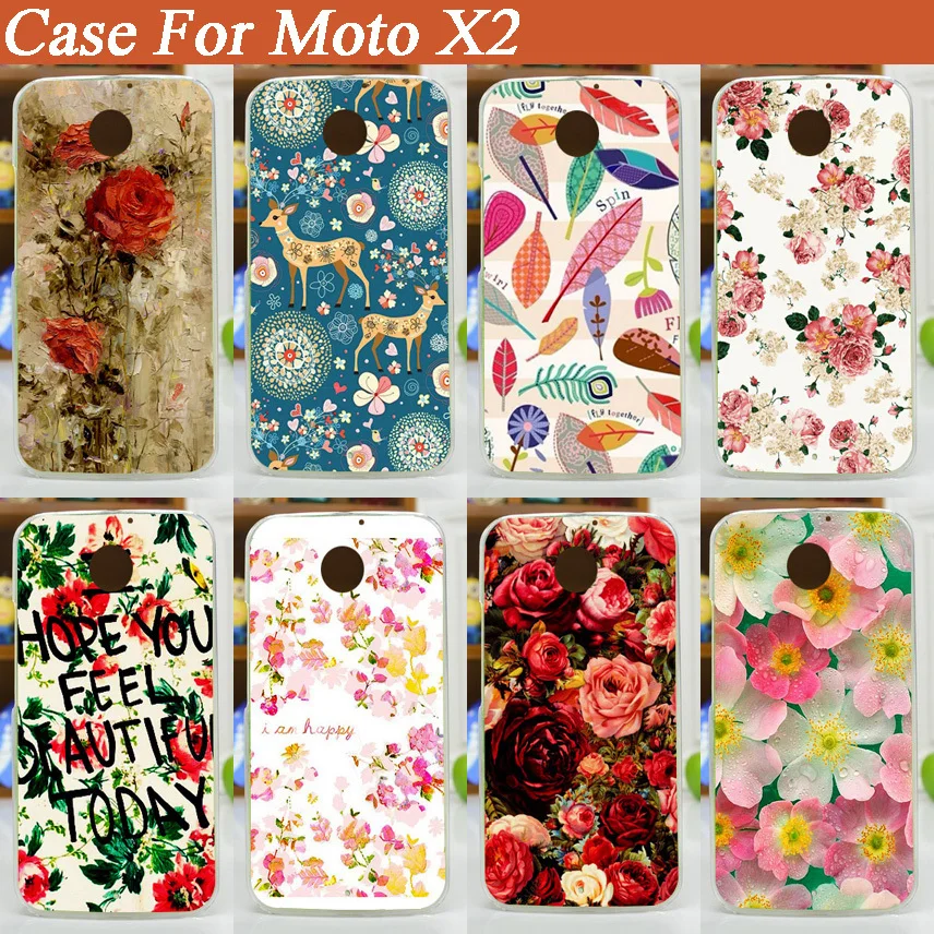 Жесткий чехол с рисунком розы тонкий сделай сам Чехол Для Motorolar Moto X + 1 X2 2nd Gen XT1097 |