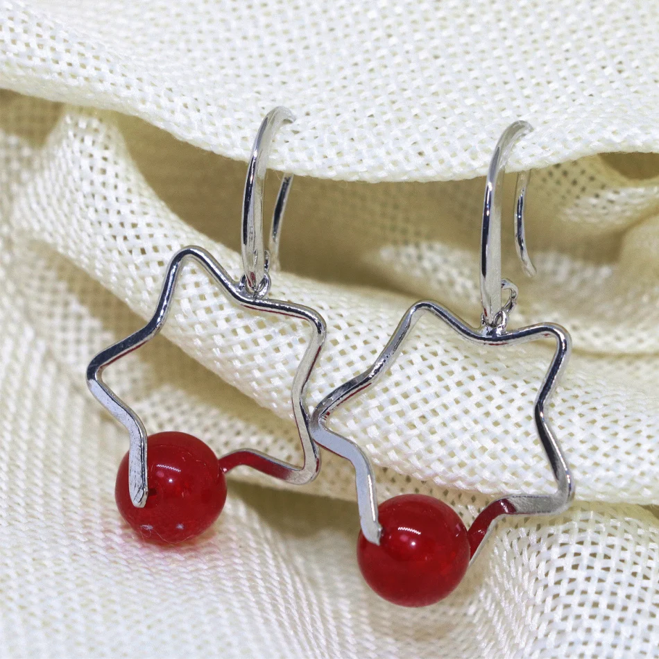 6 видов цветов звезды болтающиеся серьги для женщин из высококачественного камня