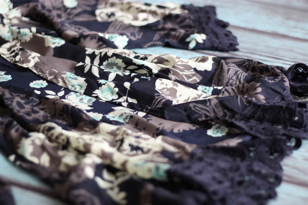 Летний стиль женское кимоно кардиган модные новые шифоновые шали с рисунком топы