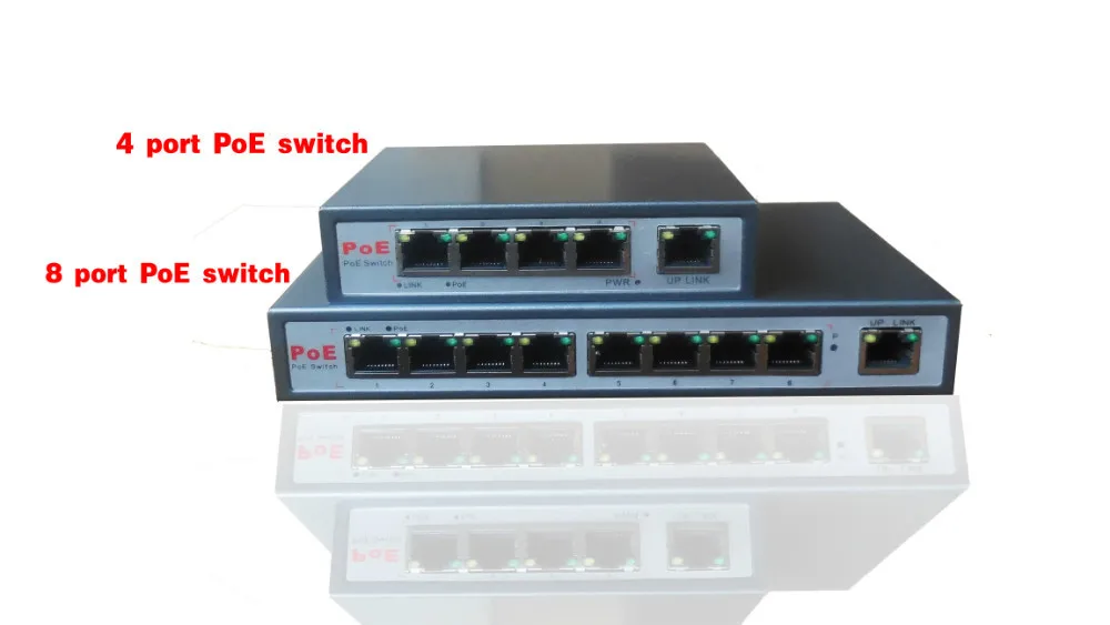 Новое поступление 4 порта PoE коммутатор 4+ 1 Порт настольный Быстрый Ethernet коммутатор IP сетевые камеры Мощность камера с nvr POE31004P