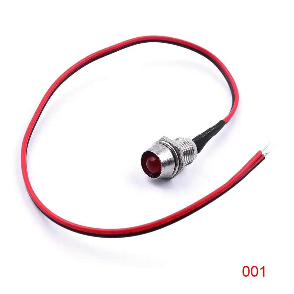 6 шт. DC12V LED 8 мм металлический индикатор водонепроницаемый IP65 сигнальная лампа
