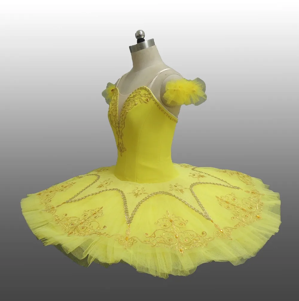 New !!!BLY1101E !!! Adult yellow classical dance COSTUME professional pancake ballerina tutu | Тематическая одежда и