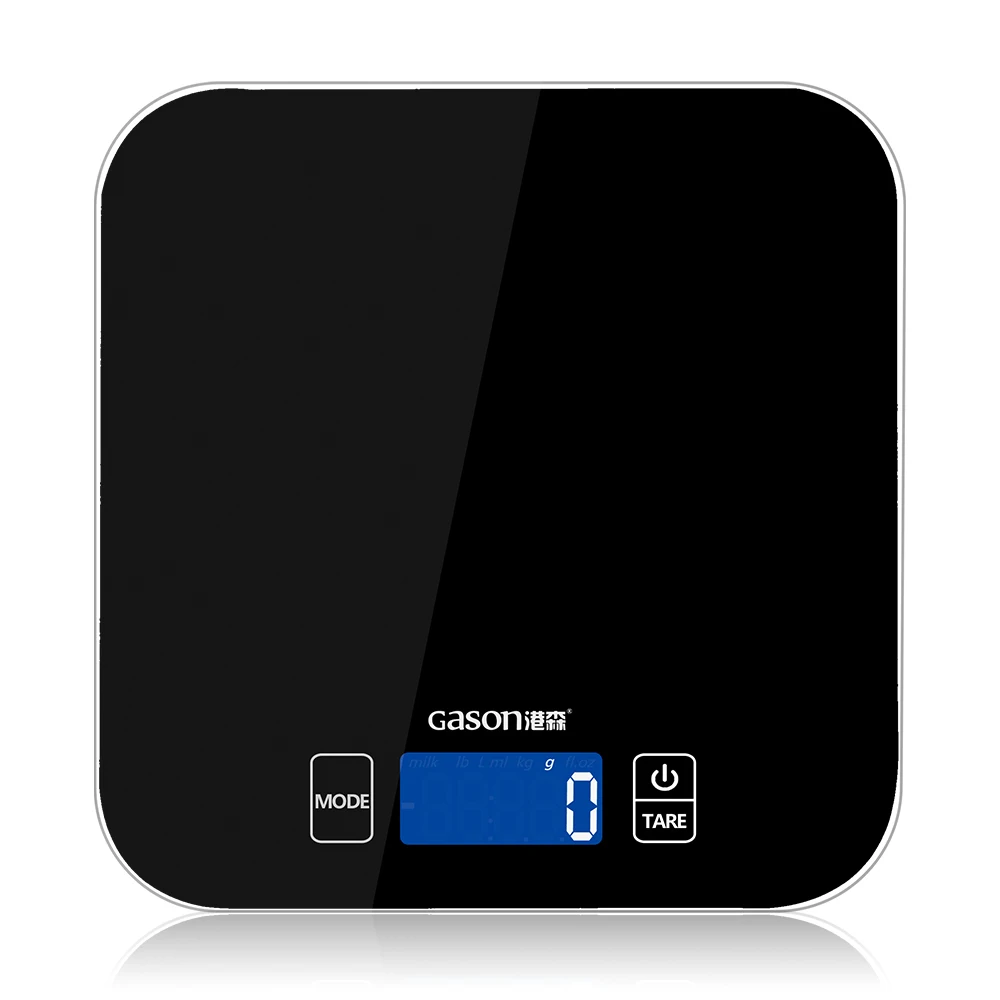 GASON C1 BK весы кухонные цифровые LCD дисплей точный закаленное стекло электронные