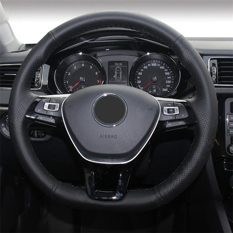 Кожаные чехлы на руль плетеная нить для Volkswagen D Shape | Автомобили и мотоциклы